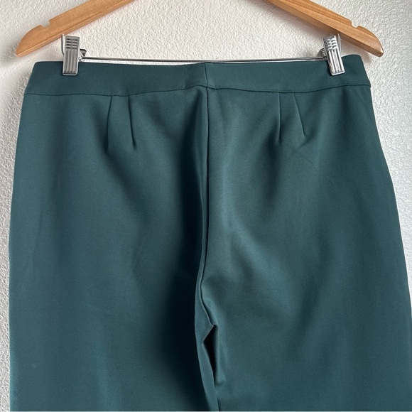 Betabrand | Frontseam Zipper Fly Green Women's Ankle Pants - Picture 4 of 9